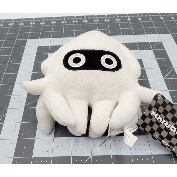 Mario Kart Blooper Squid Ghost 6 Inch Plush Stuffed Toy Stitched Eyes - Picture 4 of 5